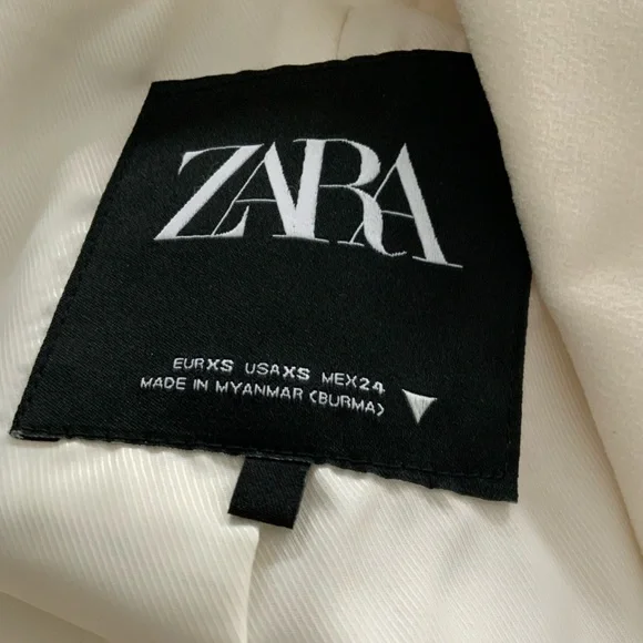 Zara Blazer Ivory Double Breasted - Picture 10 of 12